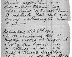 Shooting01 Extracts from 1908 shooting diary of William Shakespeare from Henley