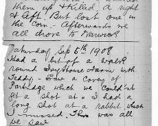 Shooting02 Extracts from 1908 shooting diary of William Shakespeare from Henley