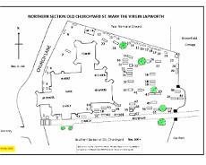 2022 PLAN NORTH CHURCHYARD Plan of north side of old graveyard