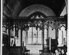 S1601 Interior view of church before screen removed