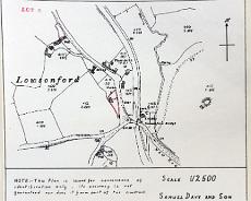 DSC01827 Plan from 1967 Sale Details for land opposite the Fleur de Lys in Lowsonford (No.5 in the property book)