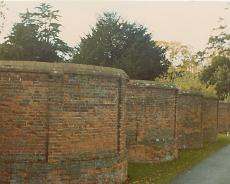 Shrewley03_0022 Wroxall Abbey. Garden walls possibly designed by Wren