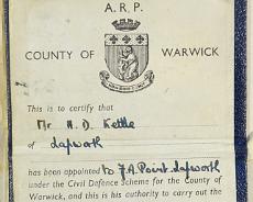 DSC00415 ARP Warden's identity card - 1942