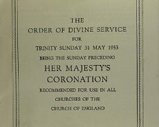 DSC00423 Order of Service for the Sunday before Queen's Coronation in 1953