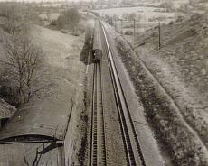 P1040A-1 View towards Hatton from bridge carrying Rowington to Lowsonford footpath May 1961 © Richard King