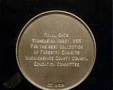 P1102G-7 Royal Show Medal awarded to Rowington School forestry exhibit 1966