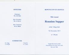 20170131_0001 Programme from the final Ex-Servicemen's Supper held in November 2015