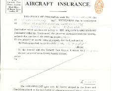 140709_0001 Aircraft insurance policy for Rowington Church 1916