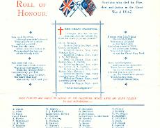 140718_0031 Rowington Roll of Honour from a memorial service in 1917