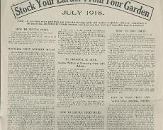 Stock your larder - front WW1 Propaganda Leaflet with recipes for home grown food. Full document as PDF file