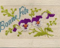 20141003_0056 Embroidered postcard produced in France and sent from the trenches