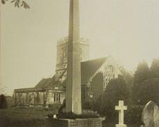 P1020362 Old postcard showing Rowington War Memorial